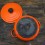 Oranje ronde Le Creuset pan