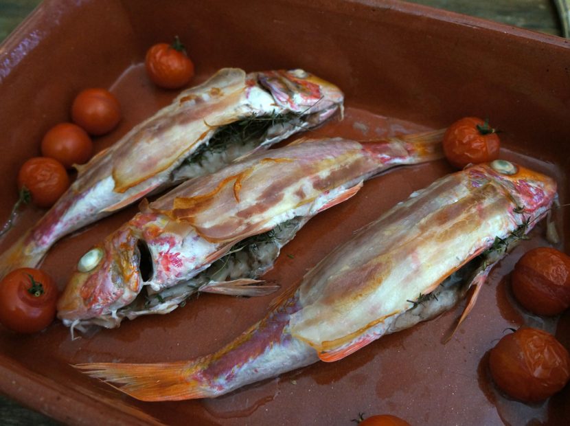 Gegrilde-en-in-de-oven-gebakken-mul-met-pancetta-en-tijm-2