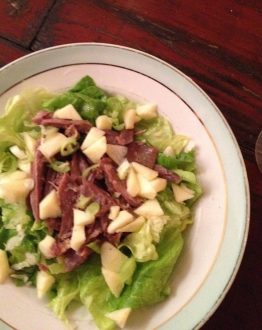 Salade met eend en appel