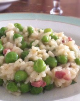 Risotto met doperwten