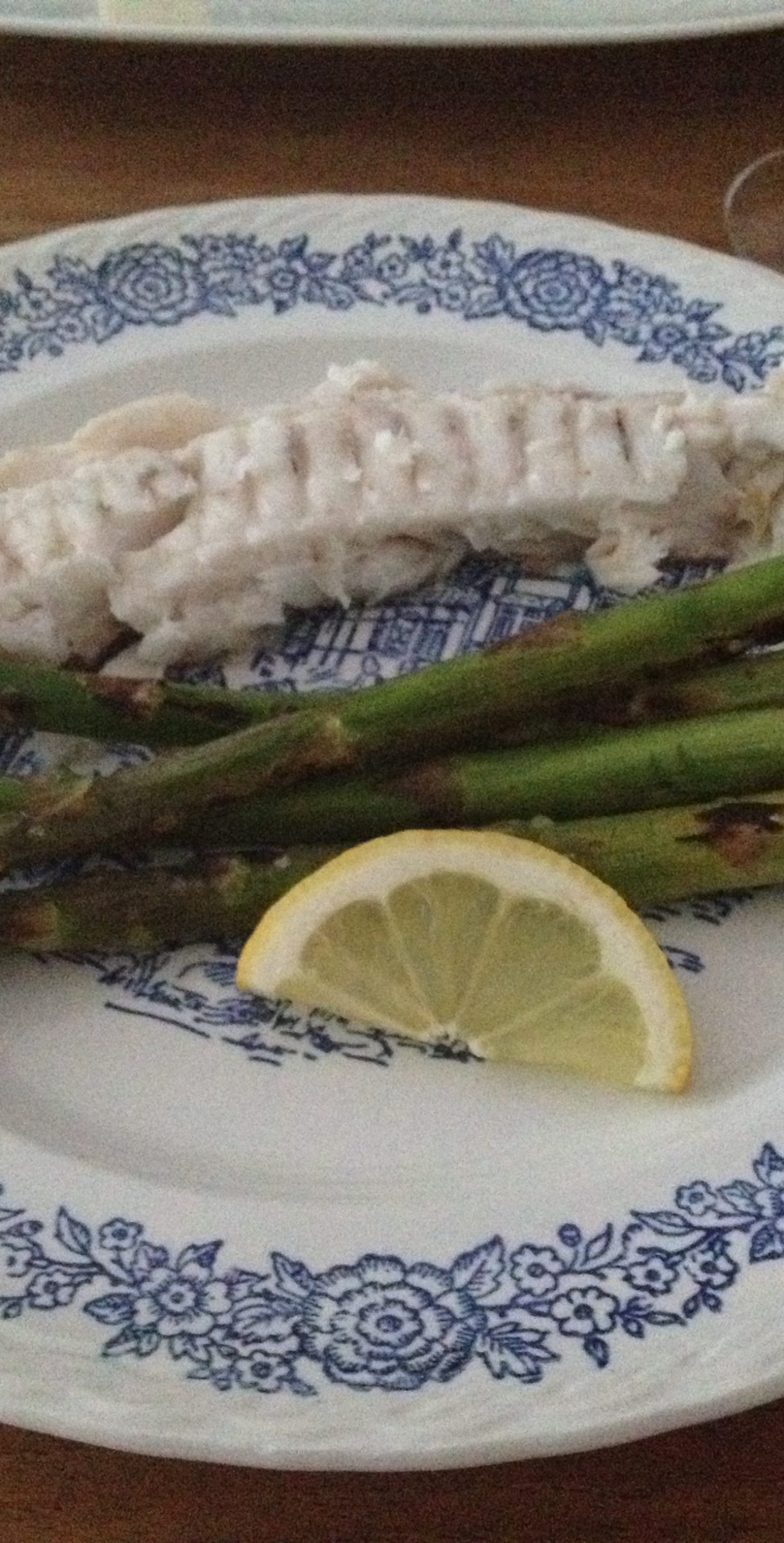 Dorade met groen asperges