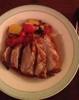 Lamsschouder met gegrilde groenten