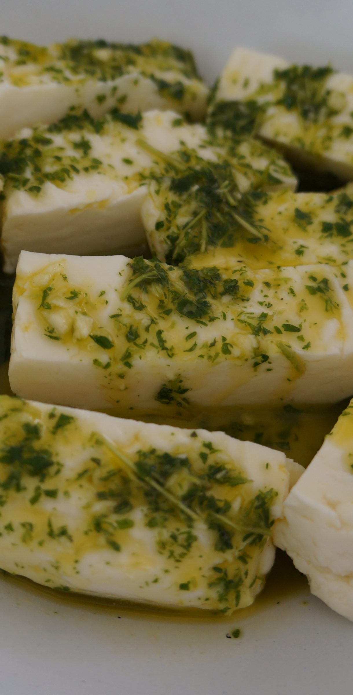 Haloumi met tijm en knoflook