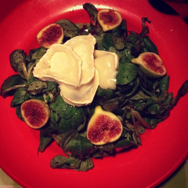 Geitenkaas salade met vijgen