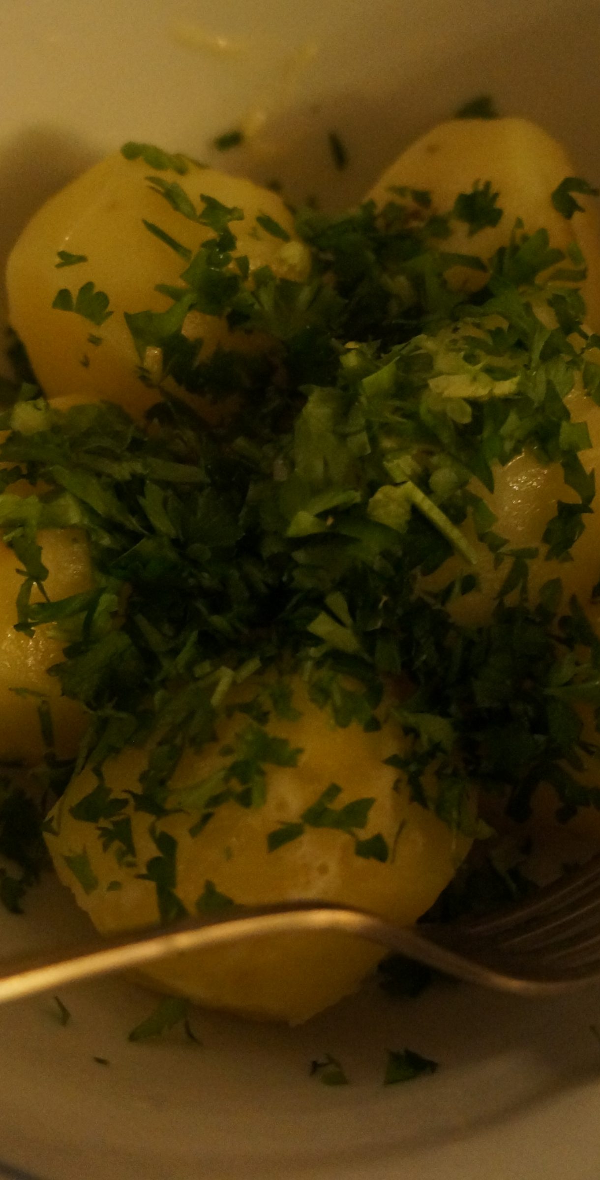 Gekookte piepers met peterselie