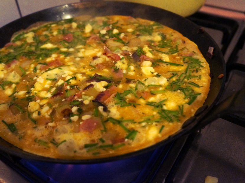 tortilla-eiermengsel