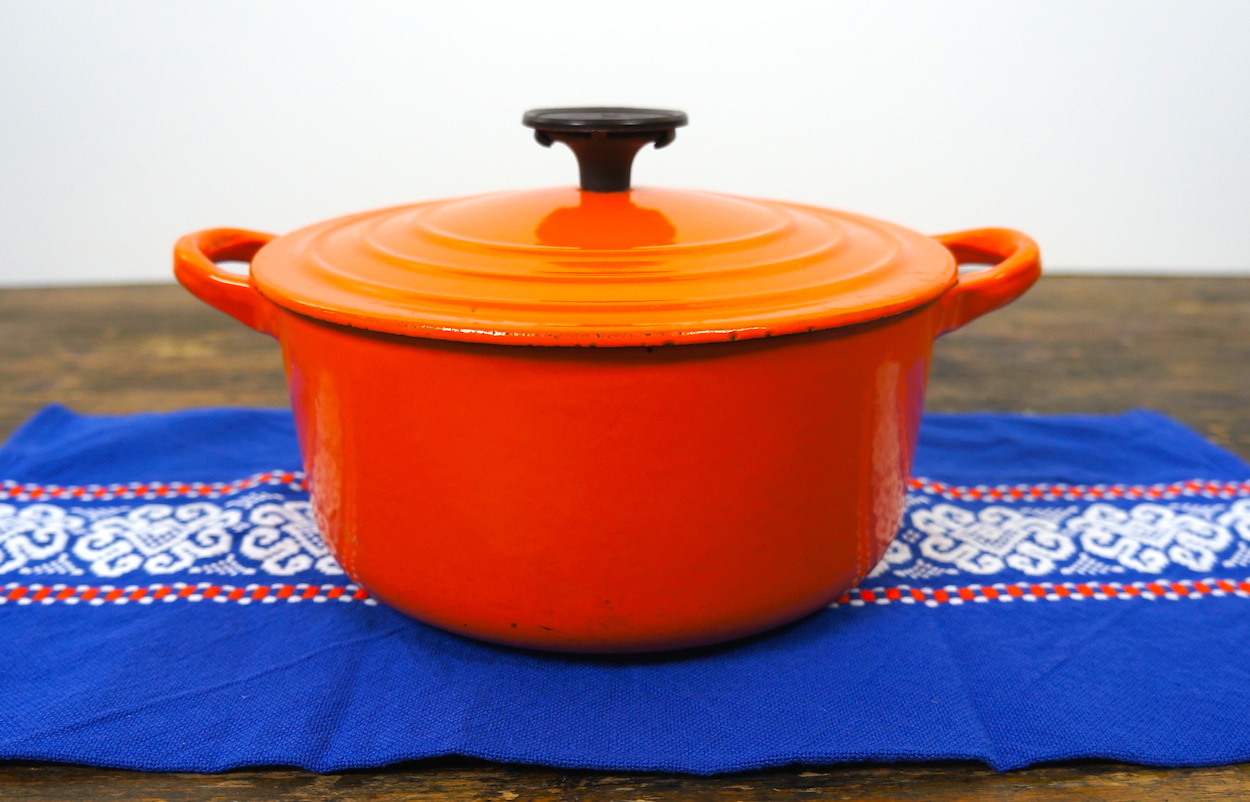 Oranje stoofpannetje Le Creuset maat B